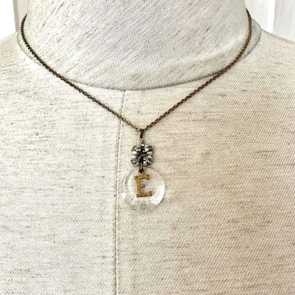Diane Yang E monogram necklace